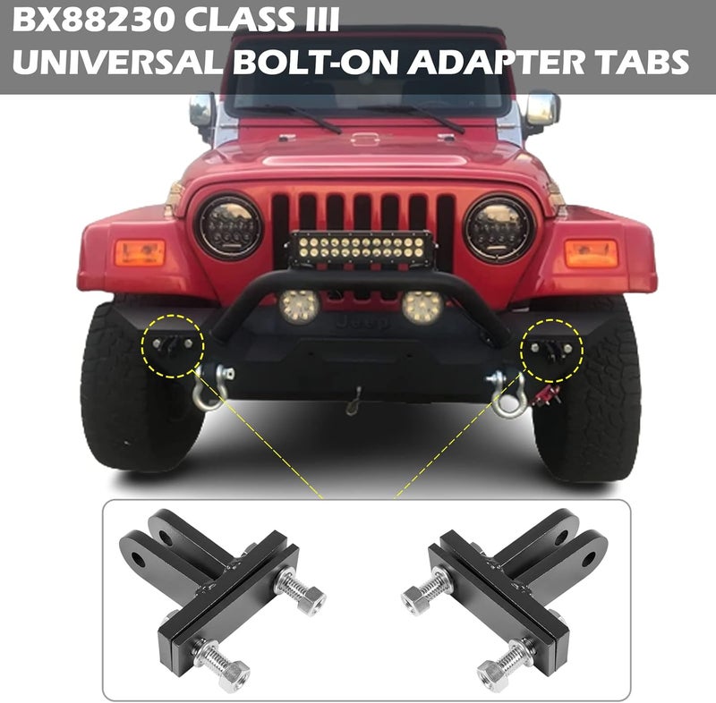 Sunluway Replace for Blue Ox BX88230 Universal Bolt-On Base Plate Tow Bar Adapter Bracket Kit for Blue Ox Tow Bars Flat Towing, General Purpose Adapter Kit Fits Most Vehicles, Heavy Duty 5000 lbs Rated - Image 3
